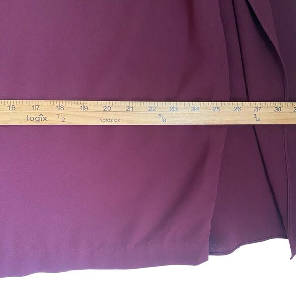 Ralph Lauren Black Label Cape Mini Dress 20W Burgundy Glam Evening Wear Party - Picture 6 of 10